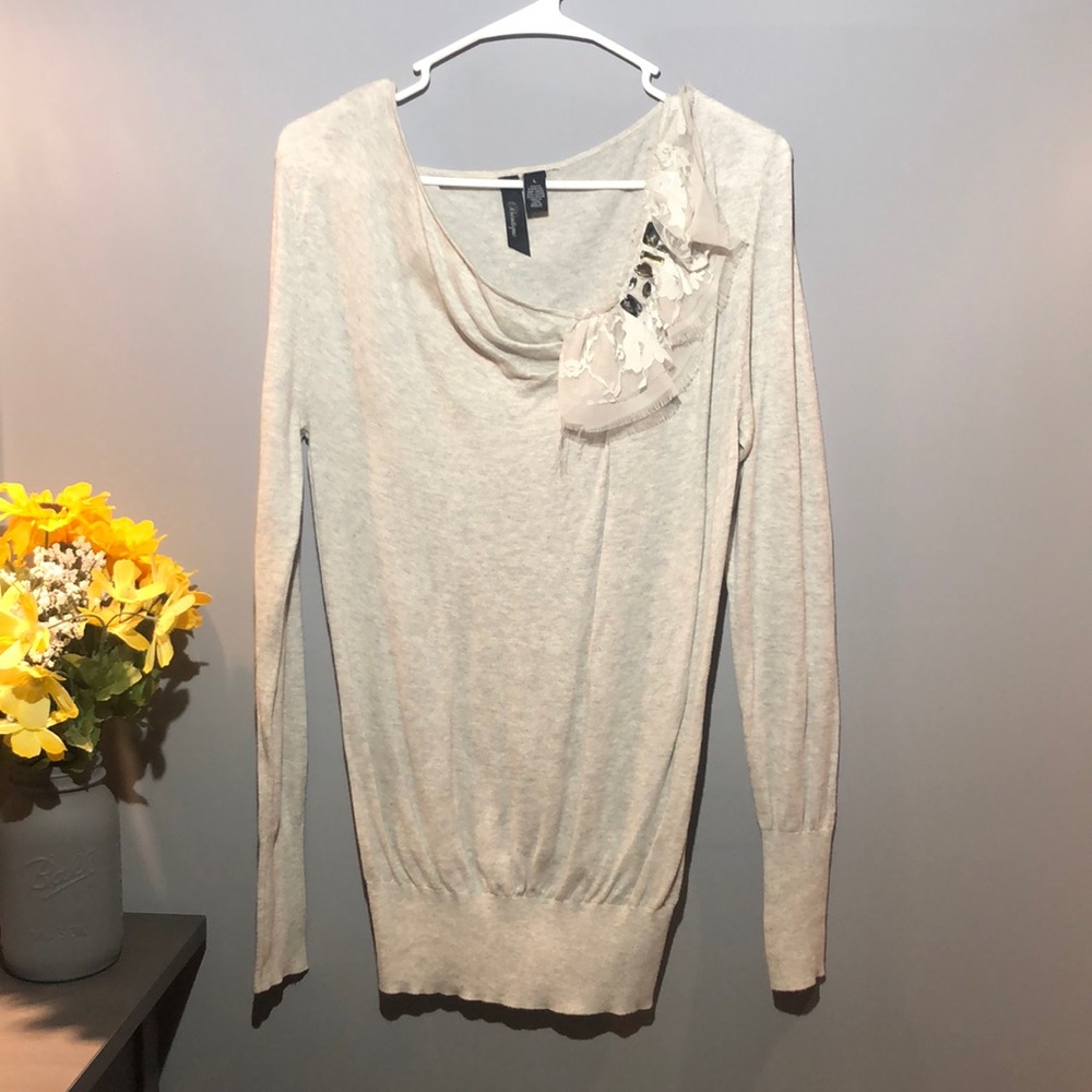 BKE Boutique Long sleeve tunic like sweater size L